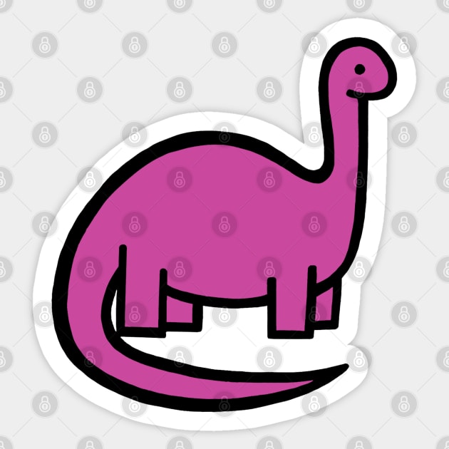 Raspberry Pink Dinosaur Sticker by UndrDesertMoons
